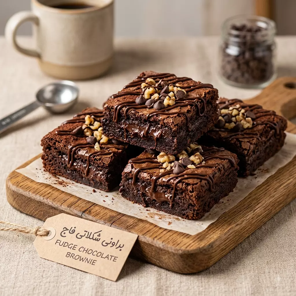 براونی شکلاتی فاج